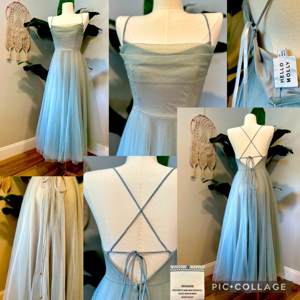 Tulle Midi Dress - Sage - Garden Party/Ballet Core stunning party dress